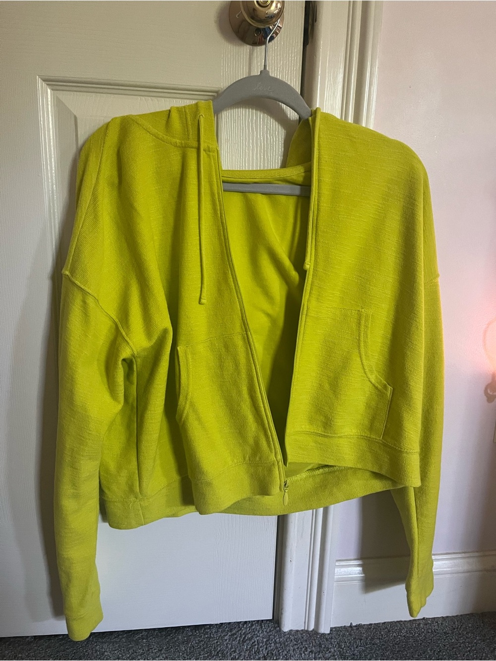 Old Navy Neon Yellow Zip-Up Hoodie